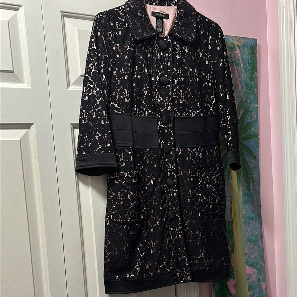 Black and Pink Lace Coat